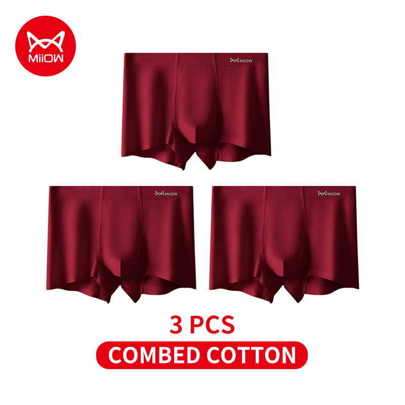 Boxer Brief Pack Cotton - MiiOW 3 pezzi autunno inverno cotone