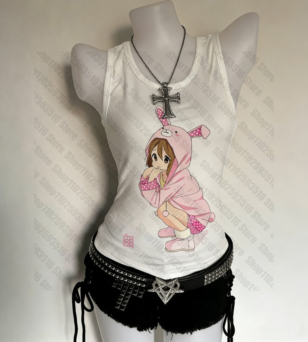 Suspender Tank Top - Top Estetico Harajuku da Donna, Abbigliamento