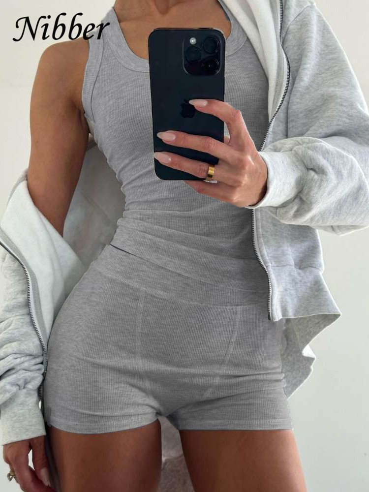 Tank Top Ribbed - Nibber a costine casual set da