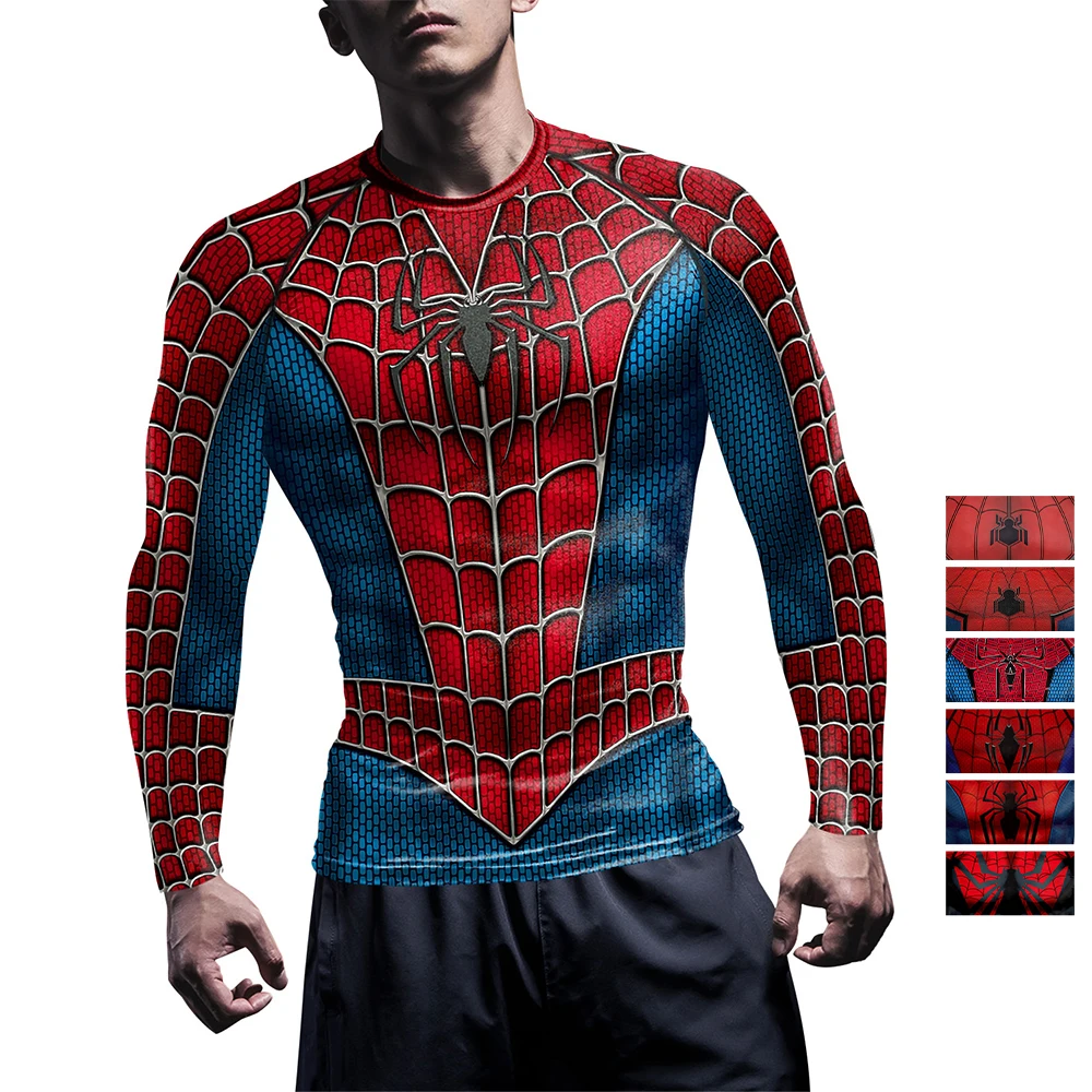 T Shirt Tight Fit - T-shirt Uomo Stampa Ragno, Maglie a