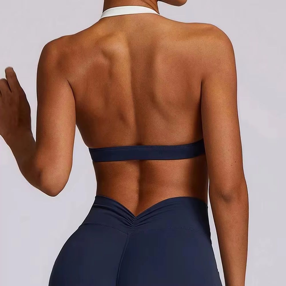 Quick Dry Underwear - Reggiseno Sportivo Sexy con Arricciatura, Top