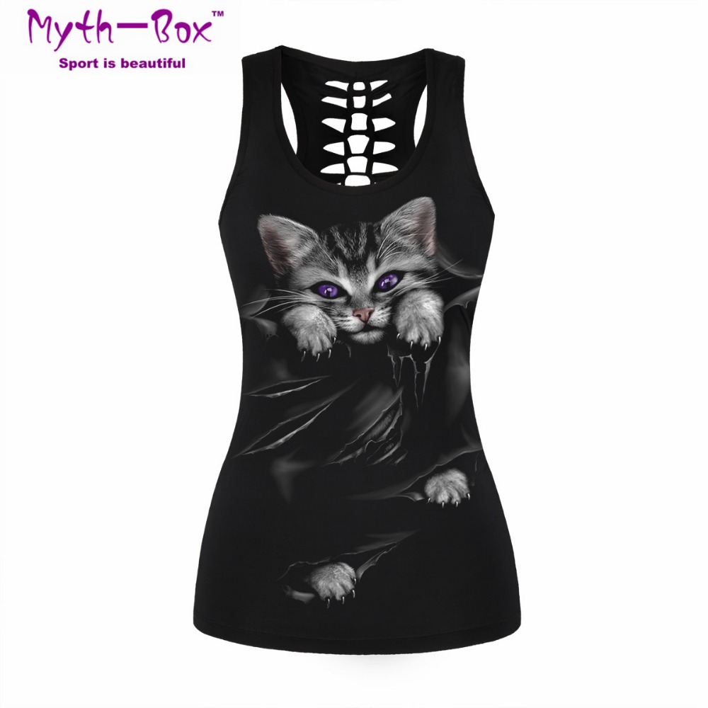 Sleeveless Undershirt - Canotta Sportiva da Donna con Stampa