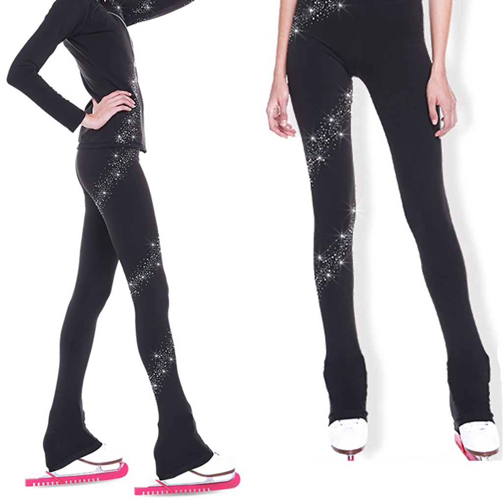 Compression Long Pant - Prestazioni di Pattinaggio di Figura Pantaloni