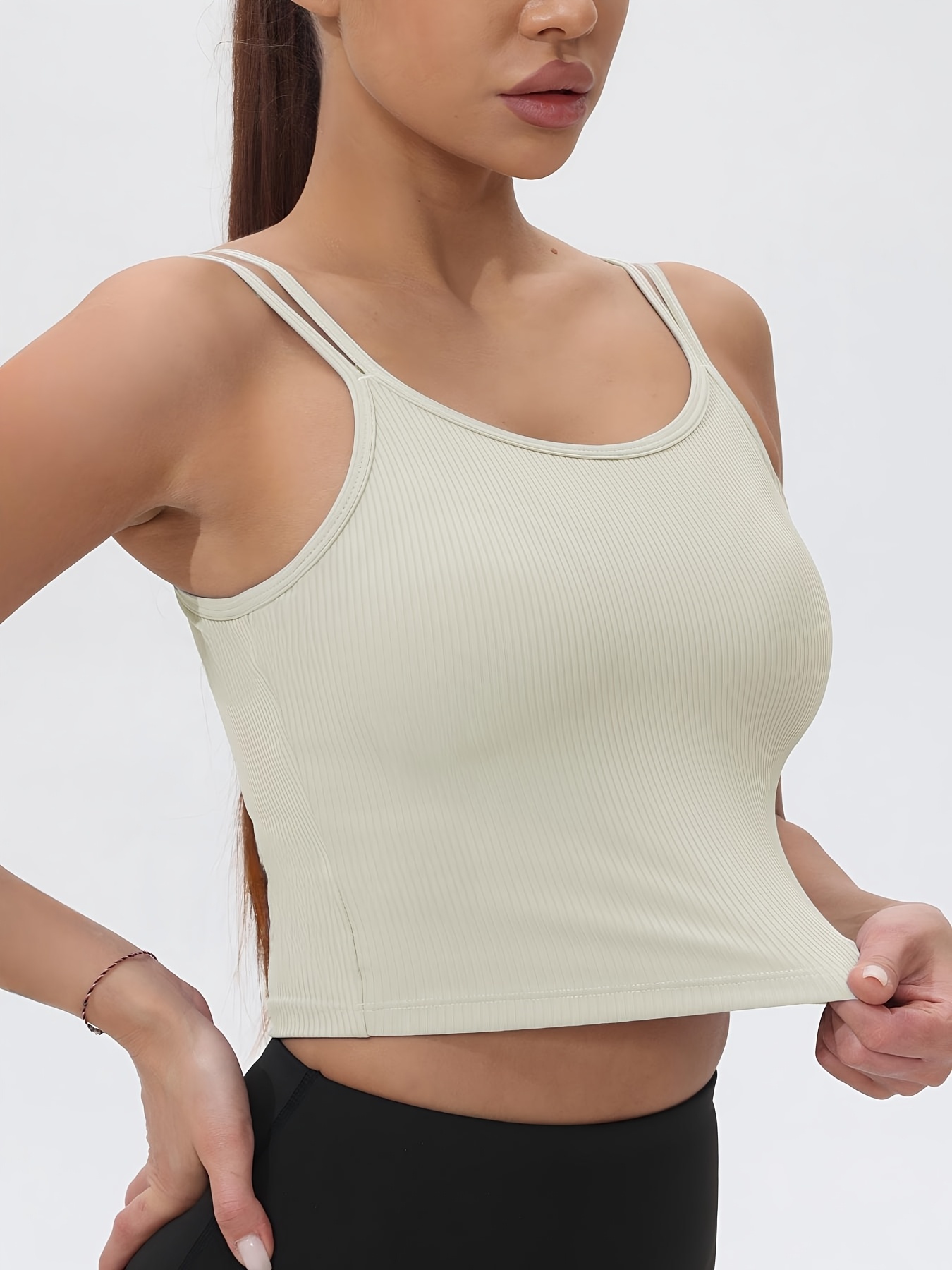 Tank Top Ribbed - Canotta sportiva corta senza maniche a