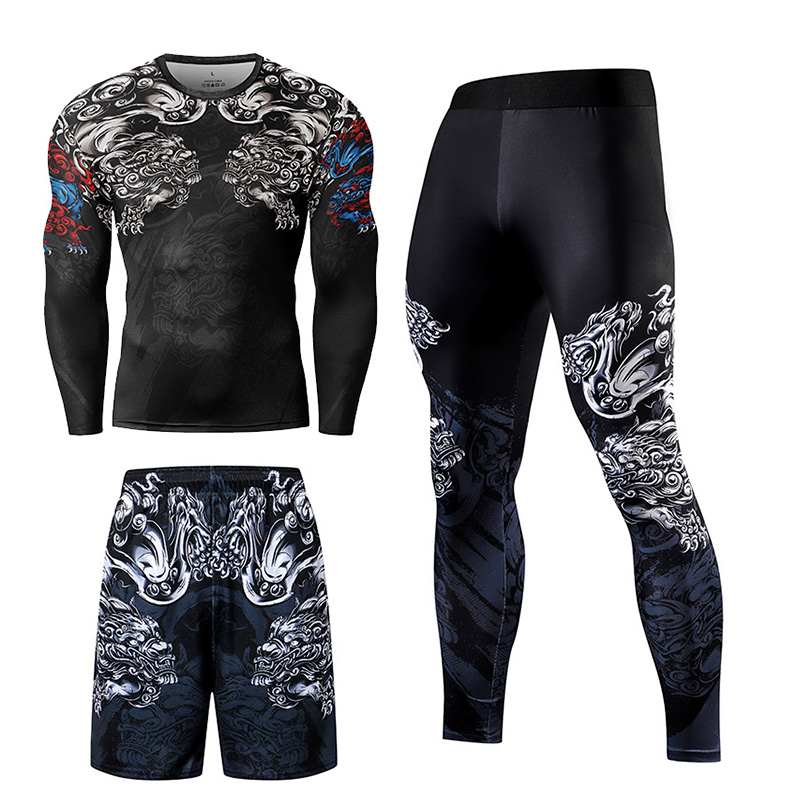 2/3PCS Uomini Jiu jitsu Tuta C - Compression Long Pant recensione e prezzo